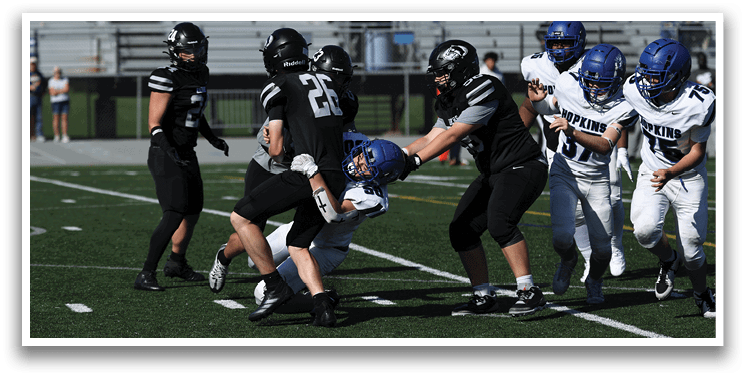 MSHSL Football Hopkins JV vs Roseville at Hopkins High School on 9/27/2025. Photo by Cheryl A. Myers.