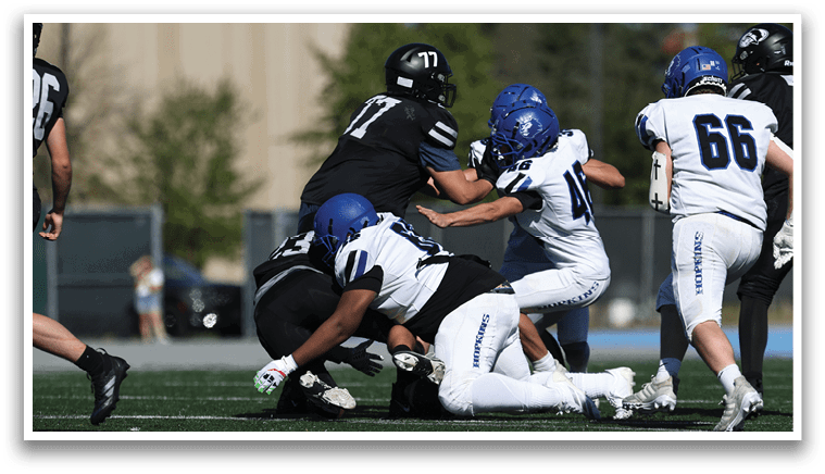 MSHSL Football Hopkins JV vs Roseville at Hopkins High School on 9/27/2025. Photo by Cheryl A. Myers.
