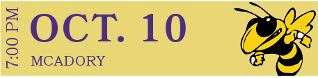 MCADORY,OCT. 10,7:00 P