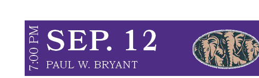 PAUL W. BRYANT,SEP. 12,7:00 P