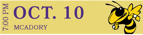 MCADORY,OCT. 10,7:00 P
