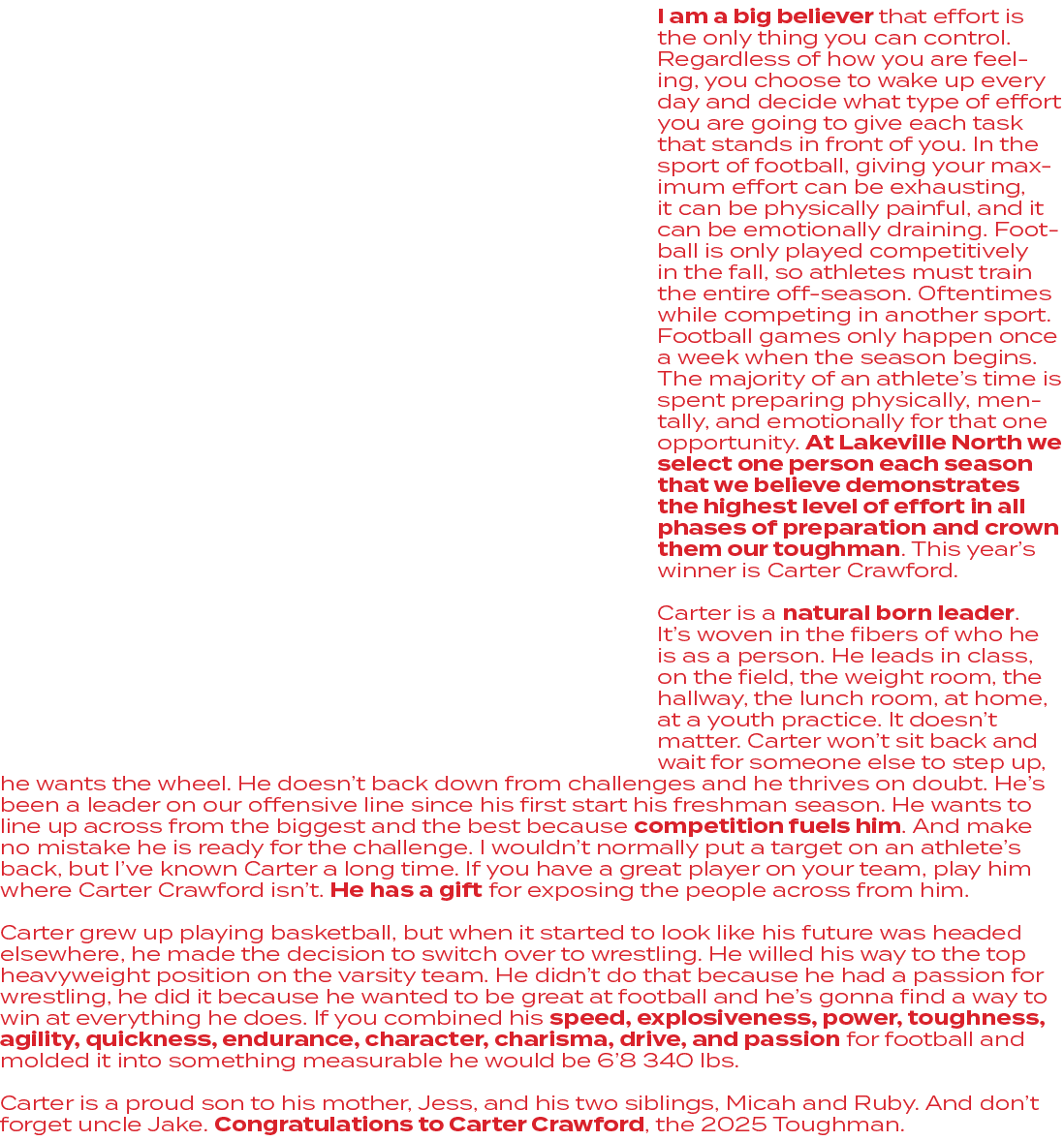 I am a big believer that effort is the only thing you can control. Regardless of how you are feeling, you choose to w...