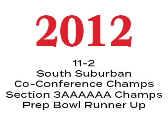 11-2 South Suburban Co-Conference Champs Section 3AAAAAA Champs Prep Bowl Runner Up,201