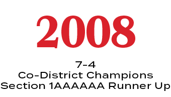 7-4 Co-District Champions Section 1AAAAAA Runner Up,200