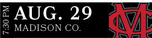 MADISON CO.,AUG. 29,7:30 P