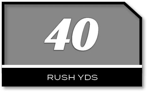 40,RUSH yd