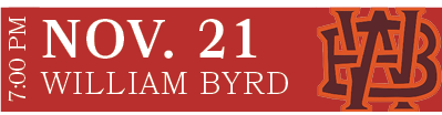 WILLIAM BYRD,NOV. 21,7:00 P