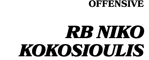 Offensive RB Niko Kokosioulis