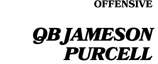 Offensive QB Jameson Purcell