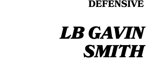 DEfensive LB Gavin Smith