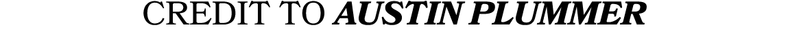 CREDIT TO austin plummer