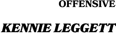 Offensive Kennie Leggett