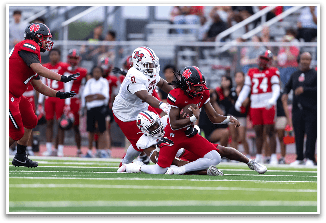 McKinney Boyd against North Garland on Friday, August 29, 2025 at Lovejoy High School. (Photo by Kevin Bartram/buzzphotos.com)