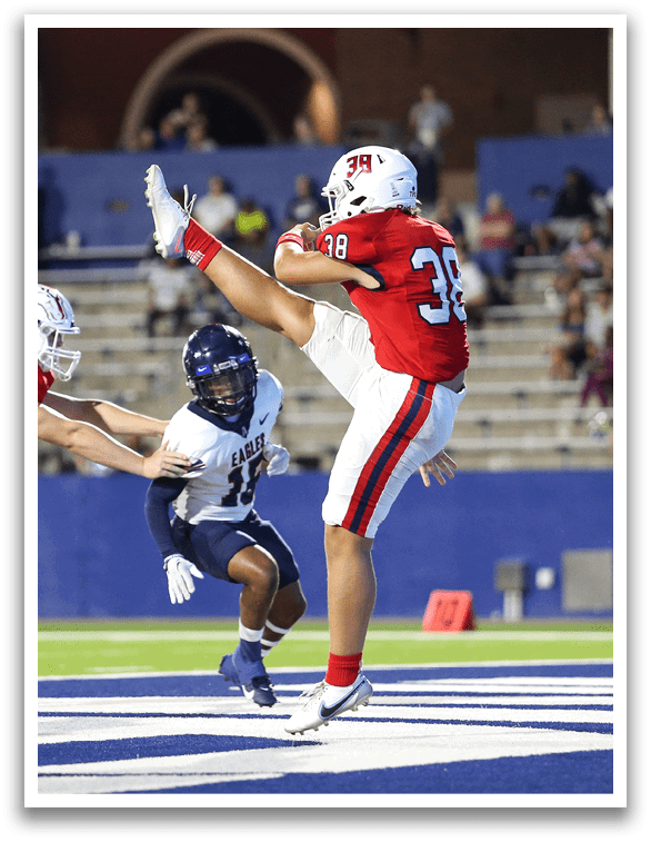 McKinney Boyd against Allen High School on Friday, September 15, 2023 at McKinney ISD Stadium. (Photo by Kevin Bartram/buzzphotos.com)