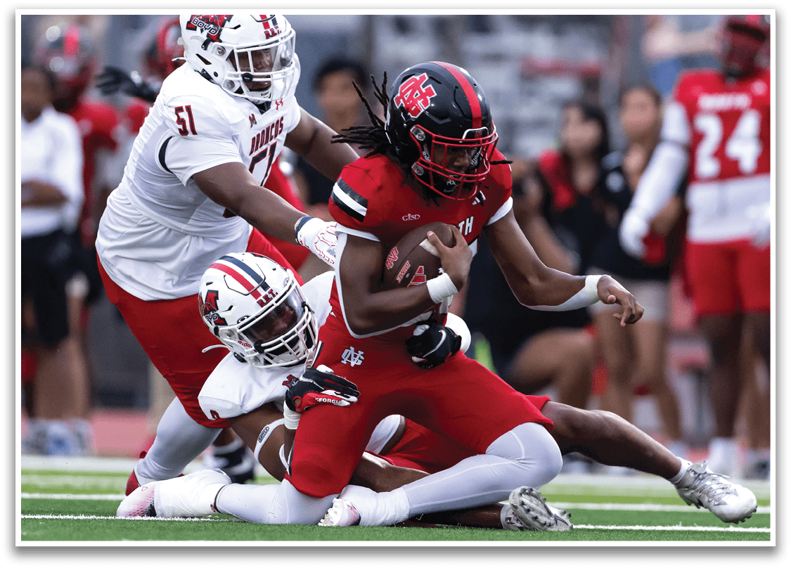 McKinney Boyd against North Garland on Friday, August 29, 2025 at Lovejoy High School. (Photo by Kevin Bartram/buzzphotos.com)