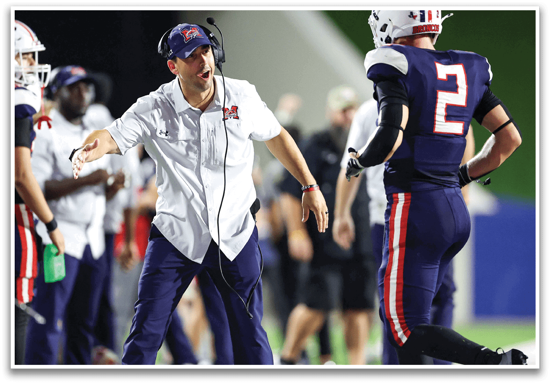 McKinney Boyd against Wylie East on Friday, September 5, 2025 at McKInney ISD Stadium. The game started more than two hours late due to weather then was ended at halftime with Wylie East leading 28-24 because of approaching weather. (Photo by Kevin Bartram/buzzphotos.com)