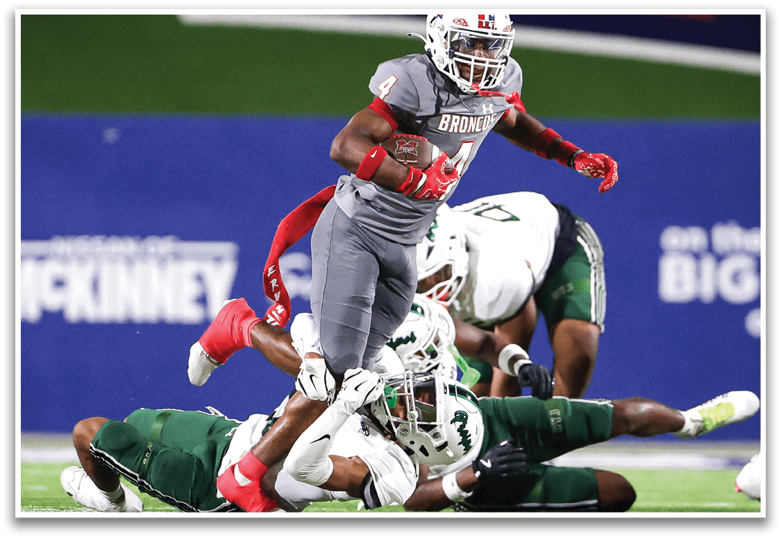 McKinney Boyd against Prosper High School on Friday, September 19, 2025 at McKinney ISD Stadium. Prosper won the game 68-31. (Photo by Kevin Bartram/buzzphotos.com)
