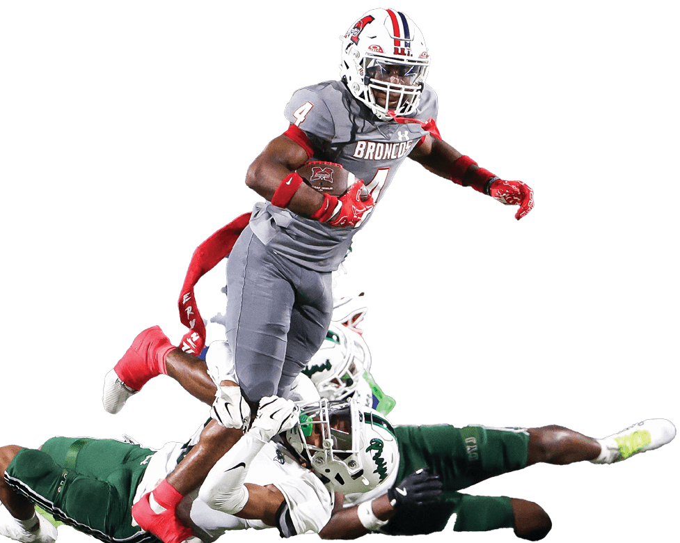 McKinney Boyd against Prosper High School on Friday, September 19, 2025 at McKinney ISD Stadium. Prosper won the game 68-31. (Photo by Kevin Bartram/buzzphotos.com)