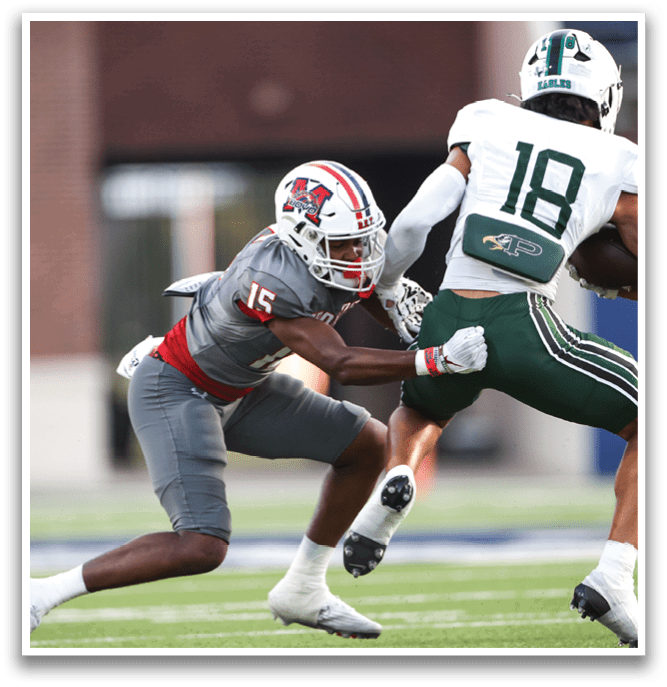 McKinney Boyd against Prosper High School on Friday, September 19, 2025 at McKinney ISD Stadium. Prosper won the game 68-31. (Photo by Kevin Bartram/buzzphotos.com)