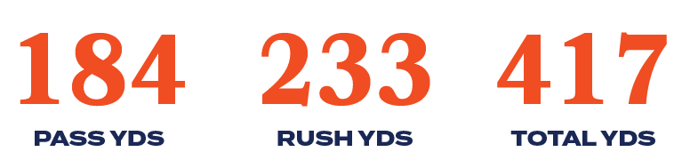 184,417,TOTAL YDS,RUSH YDS,PASS YDS,23