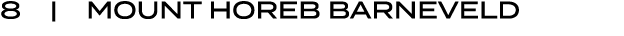 8 | MOUNT HOREB BARNEVELD