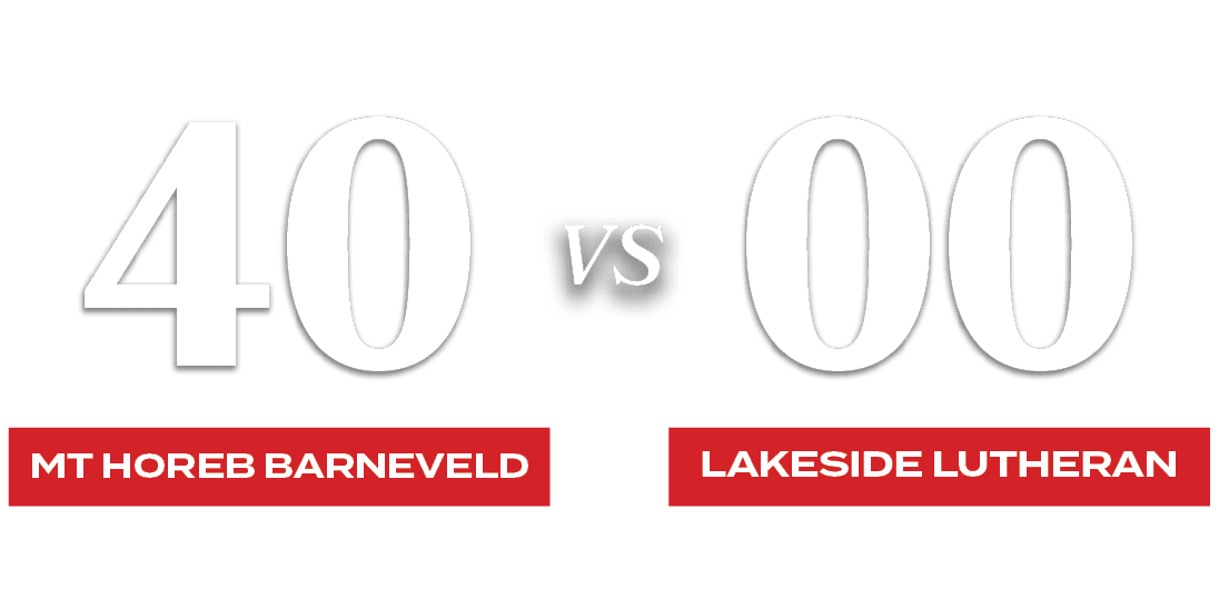 00,40,VS,LAKESIDE LUTHERAN,MT HOREB BARNEVEL