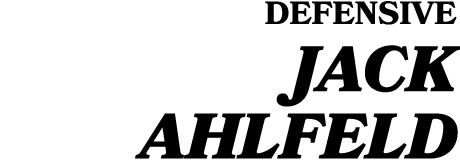 DEFENSIVE JACK AHLFELD