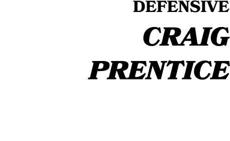 DEFENSIVE Craig Prentice 