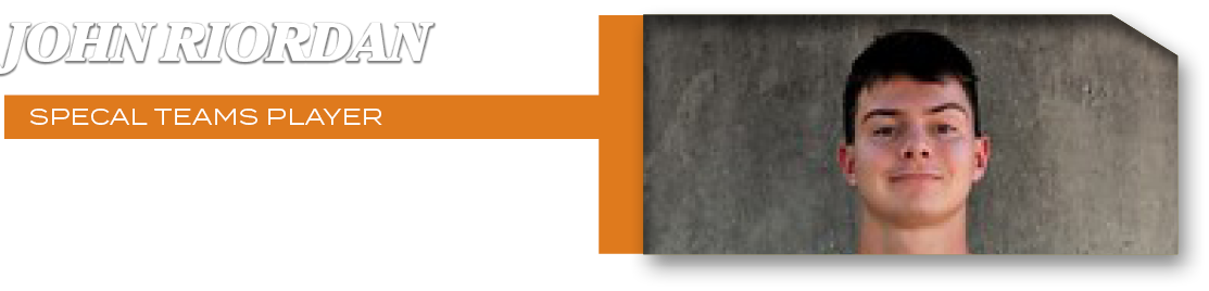 Specal teams PLAYER,116 PUNTING YDS,JOHN RIORDA