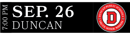 DUNCAN,SEP. 26,7:00 P