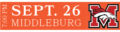 MIDDLEBURG,SEPT. 26,7:00 P