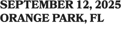 september 12, 2025 Orange Park, fl