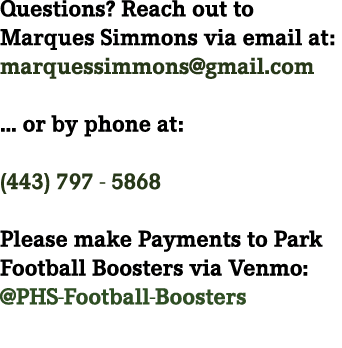 Questions? Reach out to Marques Simmons via email at: marquessimmons@gmail.com ... or by phone at: (443) 797 5868 Ple...