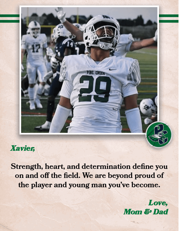 Xavier, Strength, heart, and determination define you on and off the field. We are beyond proud of the player and you...