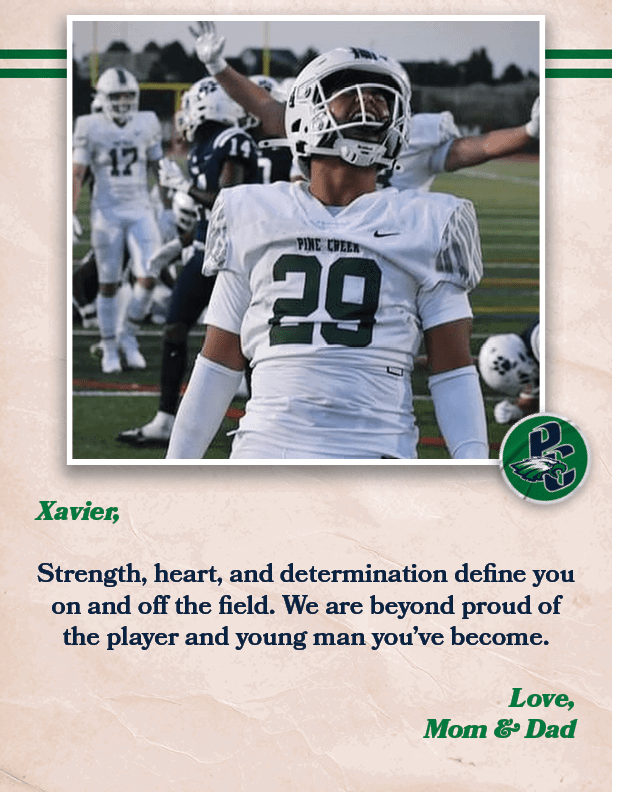 Xavier, Strength, heart, and determination define you on and off the field. We are beyond proud of the player and you...