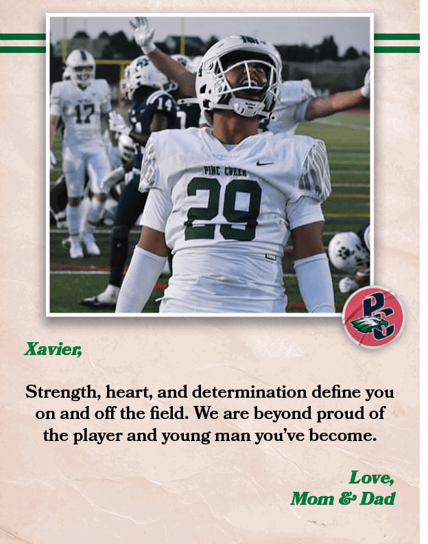 Xavier, Strength, heart, and determination define you on and off the field. We are beyond proud of the player and you...