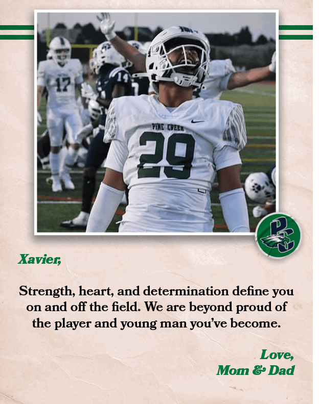 Xavier, Strength, heart, and determination define you on and off the field. We are beyond proud of the player and you...