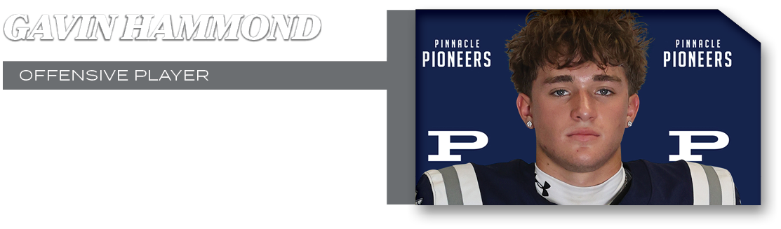 OFFENSIVE PLAYER,101 RUSH YDS, 1 TOUCHDOWN,GAVIN HAMMON