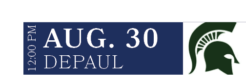 DEPAUL,AUG. 30,12:00 P