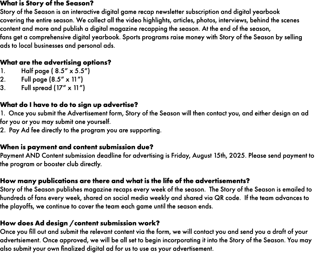 What is Story of the Season? Story of the Season is an interactive digital game recap newsletter subscription and dig...