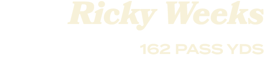 Ricky Weeks 162 PASS YDS