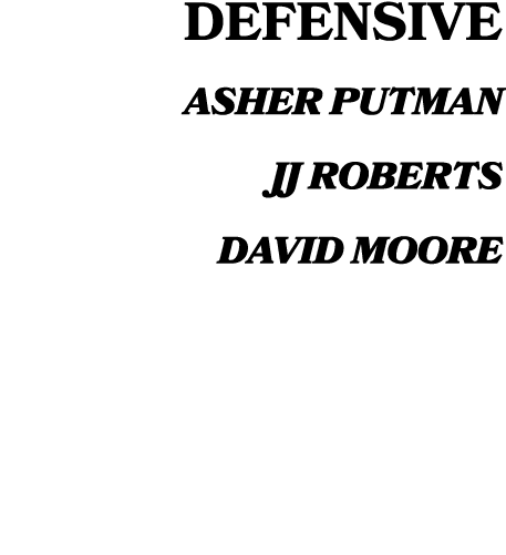 defensive Asher putman jj roberts david moore 