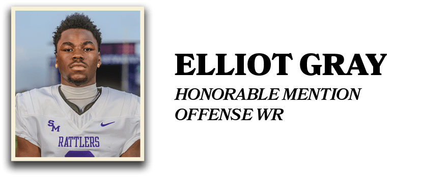 Elliot Gray,Honorable MentioN Offense WR