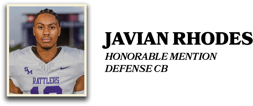 Javian Rhodes,Honorable MentioN Defense CB 
