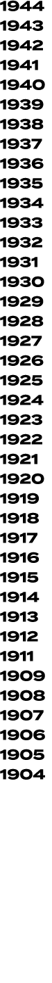 1944 1943 1942 1941 1940 1939 1938 1937 1936 1935 1934 1933 1932 1931 1930 1929 1928 1927 1926 1925 1924 1923 1922 19...