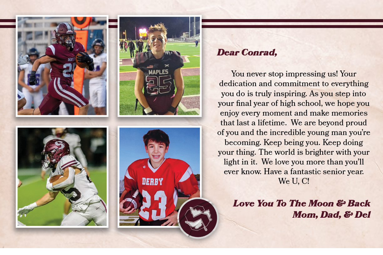 Dear Conrad, You never stop impressing us! Your dedication and commitment to everything you do is truly inspiring. As...