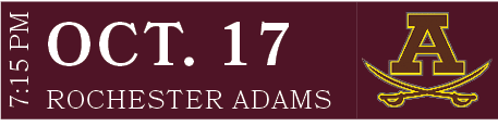 ROCHESTER ADAMS,OCT. 17,7:15 P