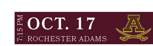 ROCHESTER ADAMS,OCT. 17,7:15 P