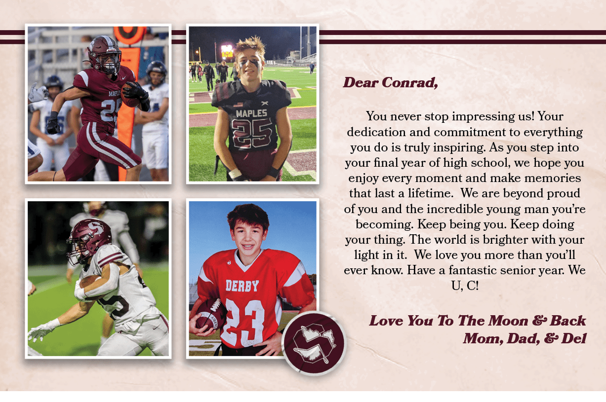 Dear Conrad, You never stop impressing us! Your dedication and commitment to everything you do is truly inspiring. As...