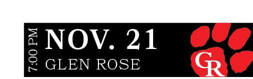 GLEN ROSE,NOV. 21,7:00 P